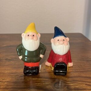 Mini Gnome Salt & Pepper Shaker Set New Farmhouse Garden Gnome Figurine